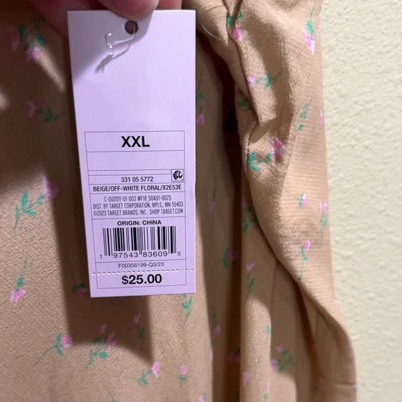 NWT Wild Fable Size XXL Beige Floral Maxi Skirt - Picture 4 of 9